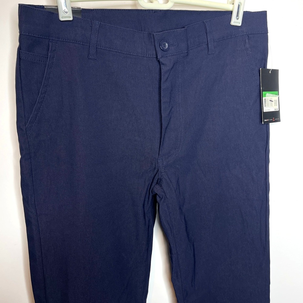 NWT GALAXY BY HARVIC‎ MEN'S CHINO SLIM FIT CASUAL STRETCH PANTS NAVY - Picture 5 of 9